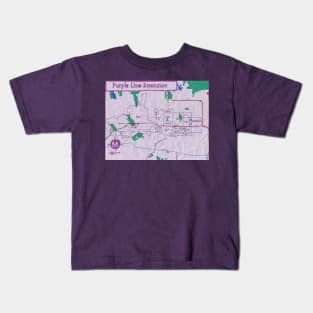 Purple Line Extension Kids T-Shirt